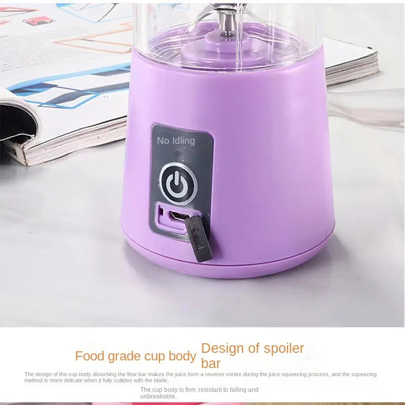 Portable Blender Wireless Rechargeable Juicer and Smoothies Maker Purple