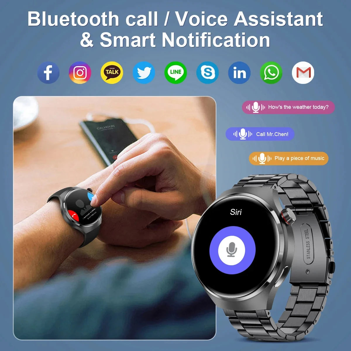 For Huawei New NFC Smart Watch Men GT4 Pro HD Voice Calling Sports