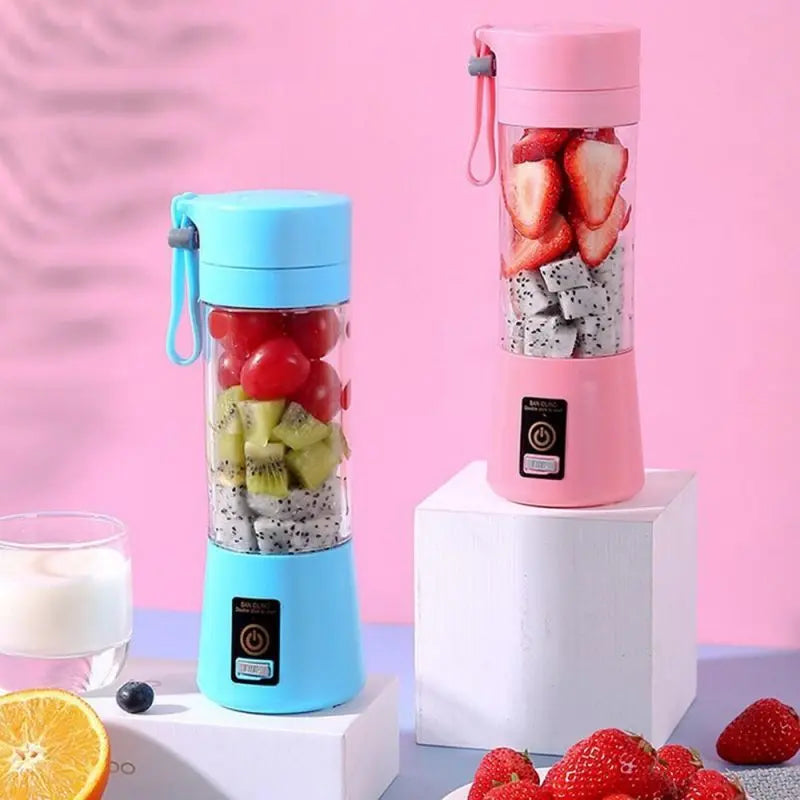Portable USB Rechargeable Juicer Blender - 6 Blades, Multi-functional Mini  Fruit and Vegetable Juicer Cup for Home, Office, and Travel - Perfect for  Making Smoothies, Milkshakes, and Juices
